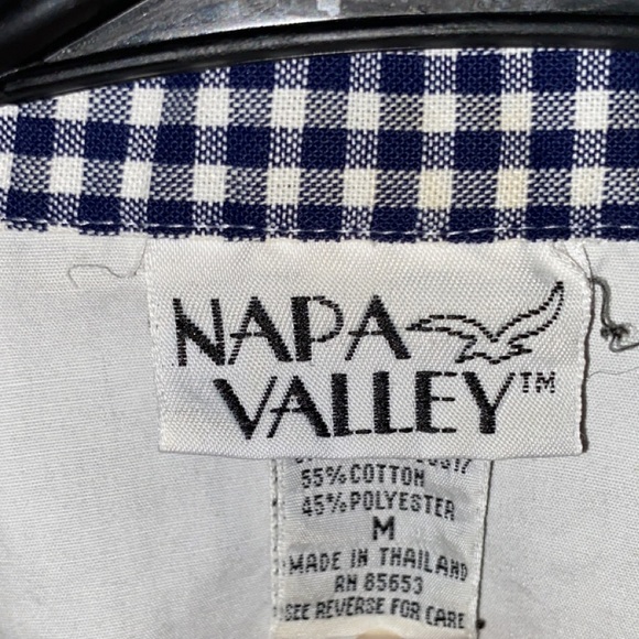 Napa Valley Embroidered Check White Floral Button-Down - Picture 7 of 9
